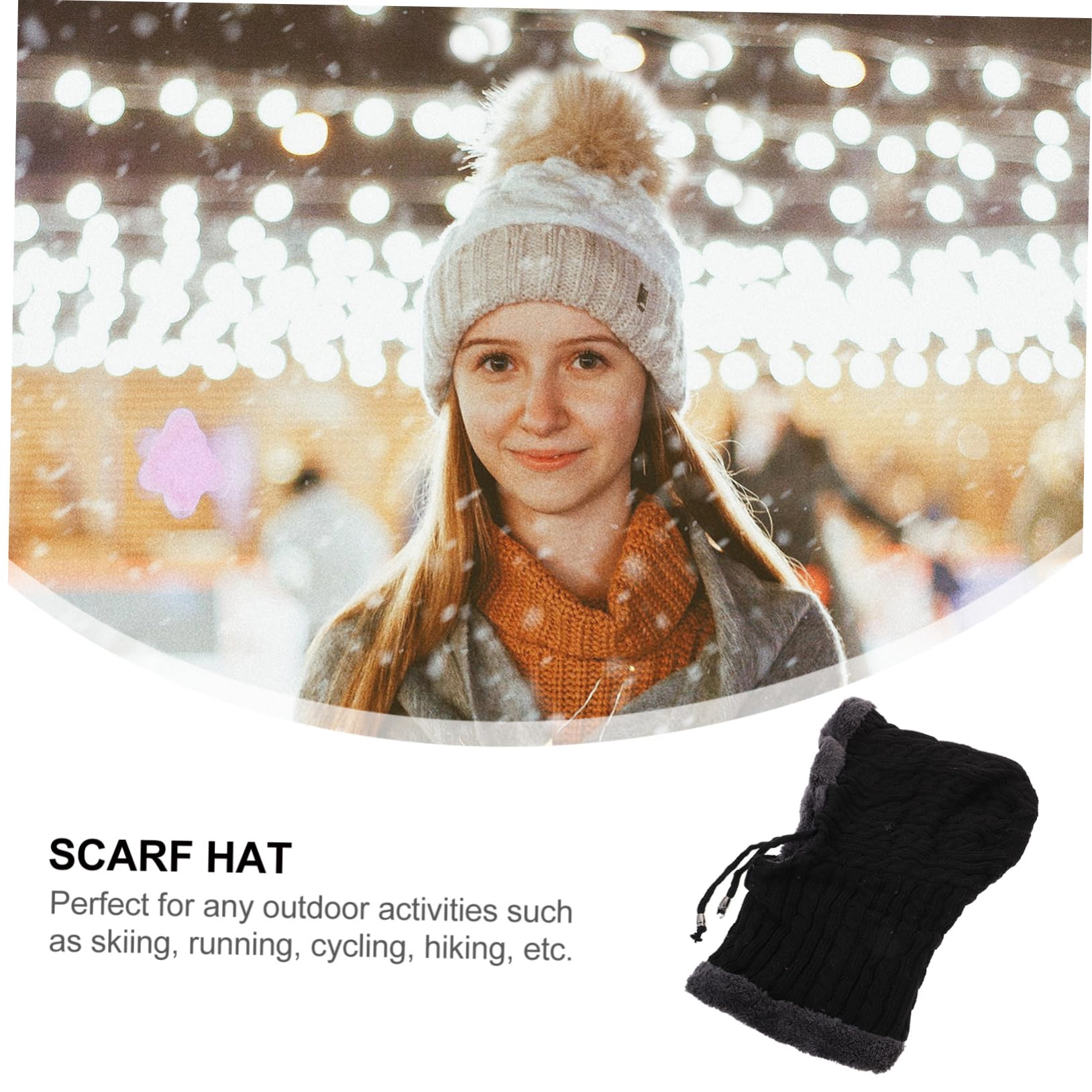 Beavorty Cappello in Maglia di Pile Nevicare Berretto da Donna Maschere da Sci Sciarpa da Sci Cappelli per Le Donne Cappello per Le Donne Cappelli per Uomo Uomini Scaldacollo Rosso