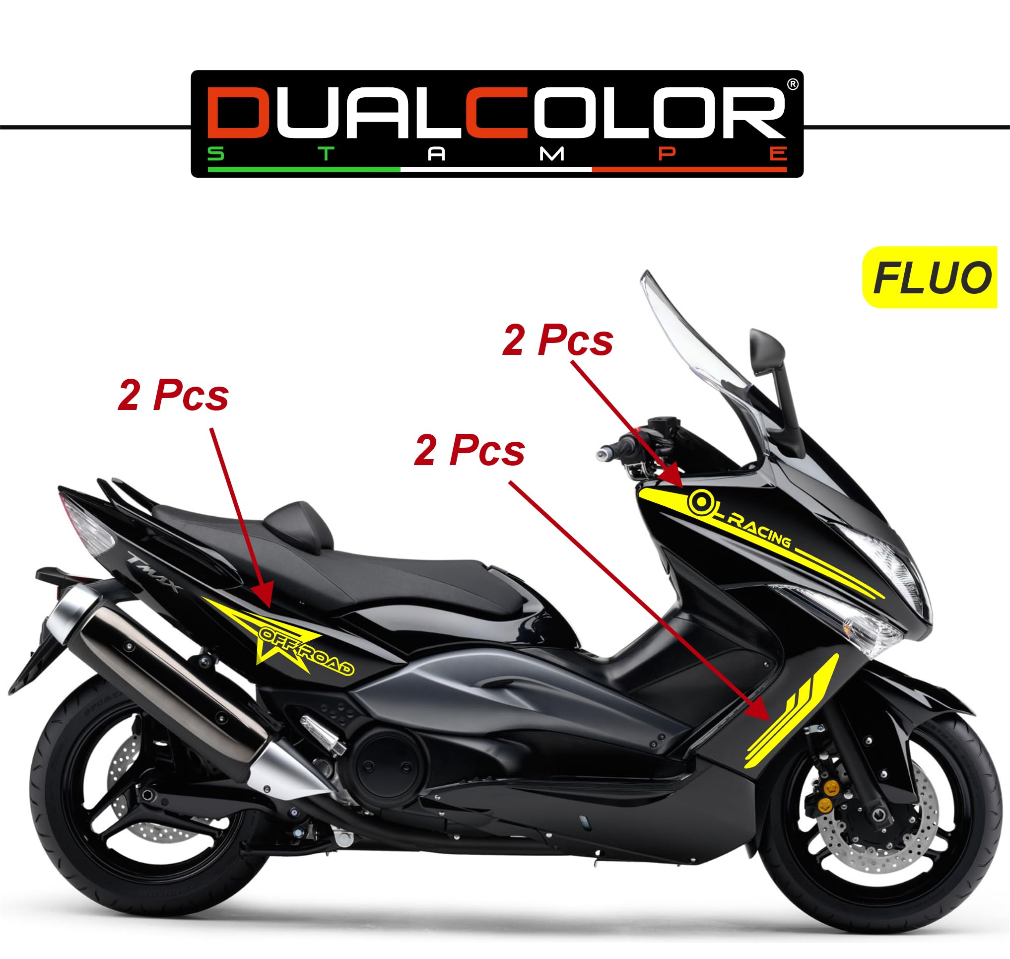 2008–2012 Yamaha T-Max XP500 Schwarz Weiß