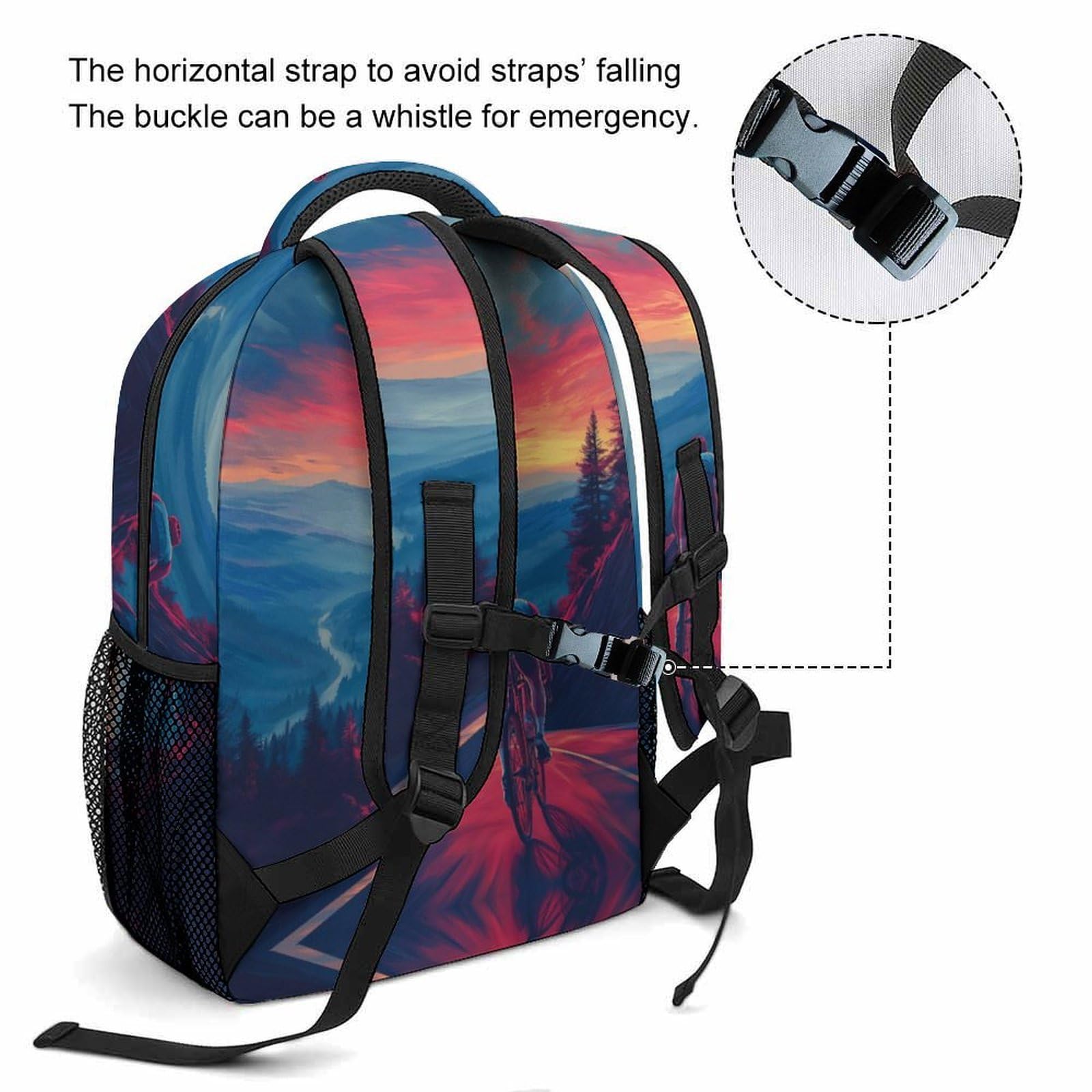 Bicicleta de montaña Mochila Infantil Transporte Morral Con Bolsillos Laterales Escolar Infantil De Gran Capacidad Para Niños One Size