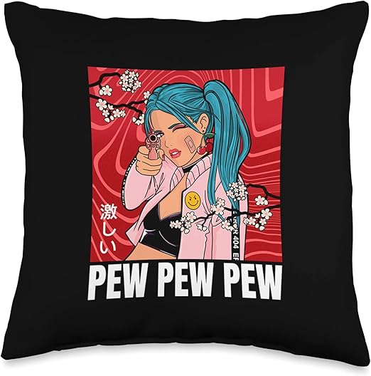 Amazon Com Yo Minus Funny Anime Japanese Manga Throw Pillow 16x16 Multicolor Home Kitchen