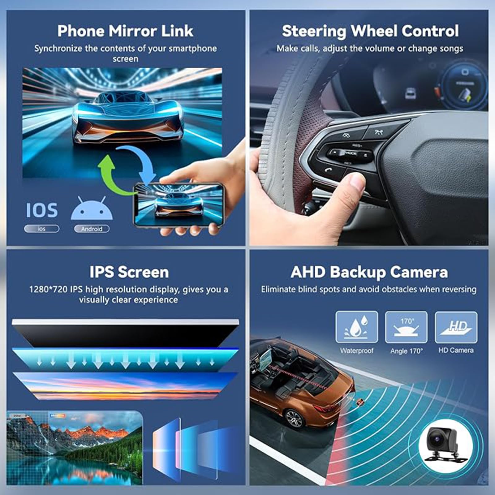Android 15 Radio Samochodowe do La-ncia Ypsilon 2012-2020, Sieć 5G, 7-Calowy Ekran Dotykowy, Obsługa Bezprzewodowego CarPlay Android Auto, Nawigacja GPS, Bluetooth, WiFi, FM, SWC, k(Size:8Core 6+128G)