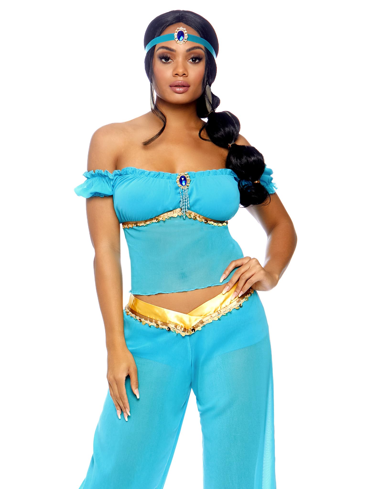 LEG AVENUE 83857 – Arabian Beauty kostium, rozmiar S, turkusowy