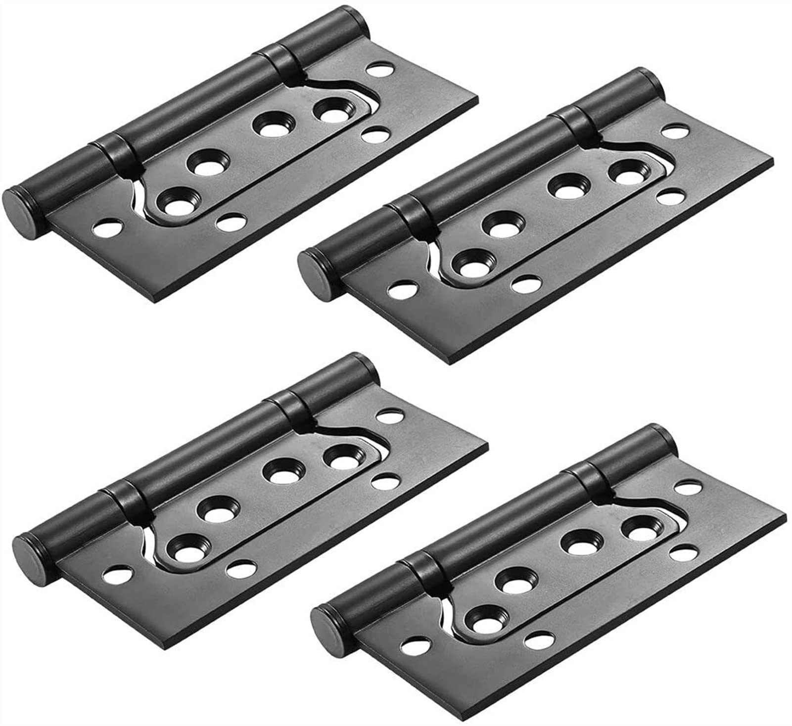4 "100mm Imagen de Acero Inoxidable de Las bisagras Dormitorio de la Puerta de la Puerta de Madera Ranura Libre Espesada con el rodamiento de Mudo de 4 Pulgadas Bisagra de la Puerta (Color : Nero)