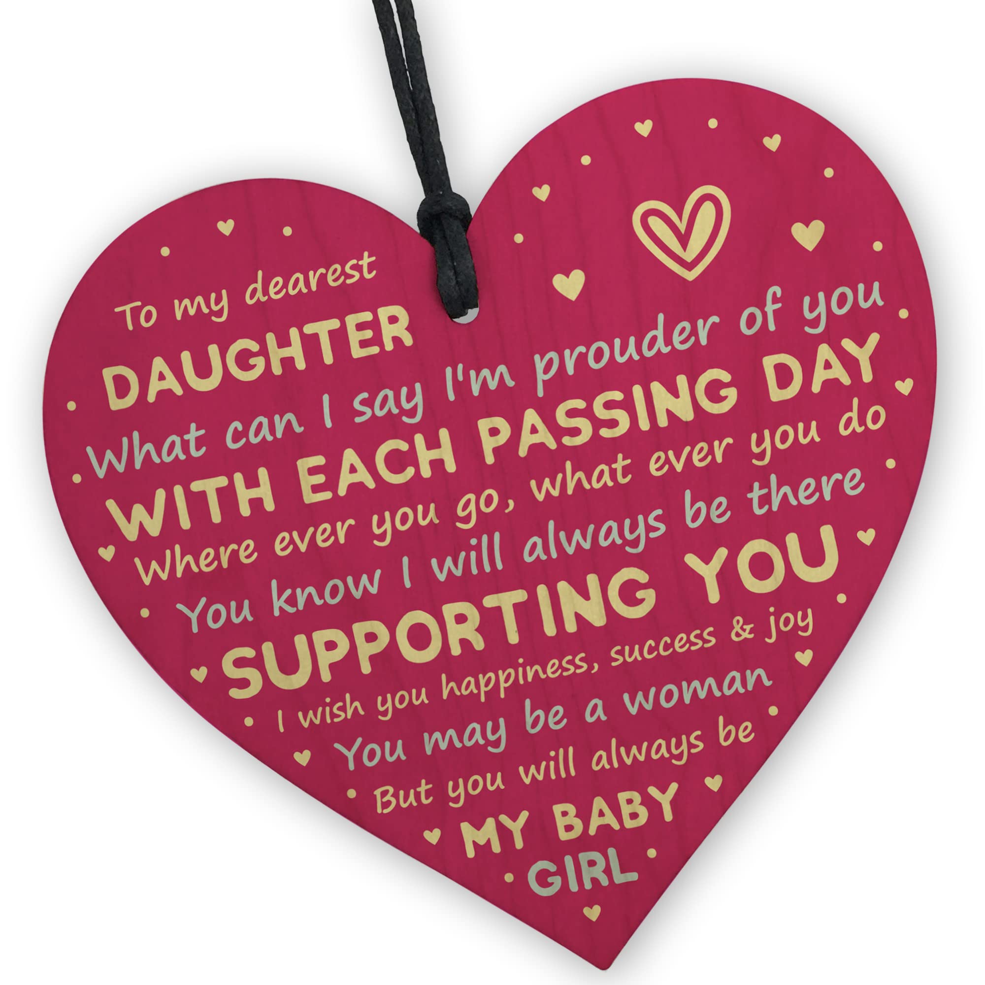 Red Ocean Gifts For Daughter From Dad 16th 18th 21st Birthday Gift Card Daughter Gift From Mum Gift For Her