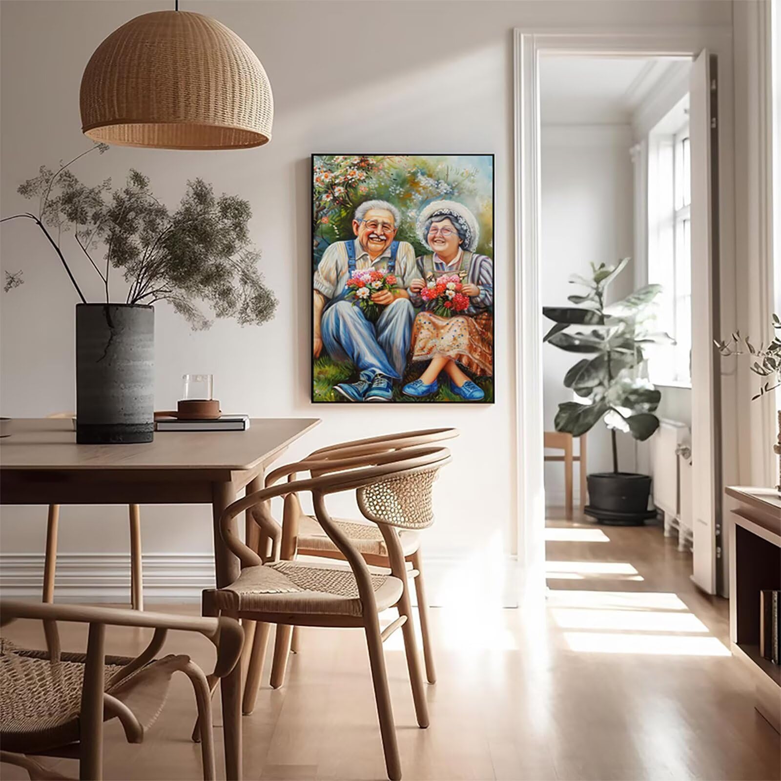 5D DIY Diamond Painting Para, Diamentowy Zestaw Pełny Kwiat, Kryształ Sztuki Hobby Diament Kreatywny Dorośli, Haft krzyżykowy Rzemiosło, Koraliki Koraliki na prezent 100 x 135 cm S-5255