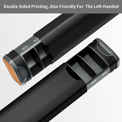 Miniatura 4 de Serfeymi - Pastillero semanal de metal (junta de repuesto), pastillero diario de aluminio para 7 días, organizador de medicamentos de viaje,