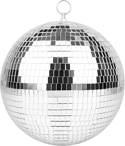Miniatura 7 de Bola de espejo para discoteca, DJ, club, fiesta, boda, decoración del hogar, bola de discoteca de 8 pulgadas con anillo para colgar, oro rosa