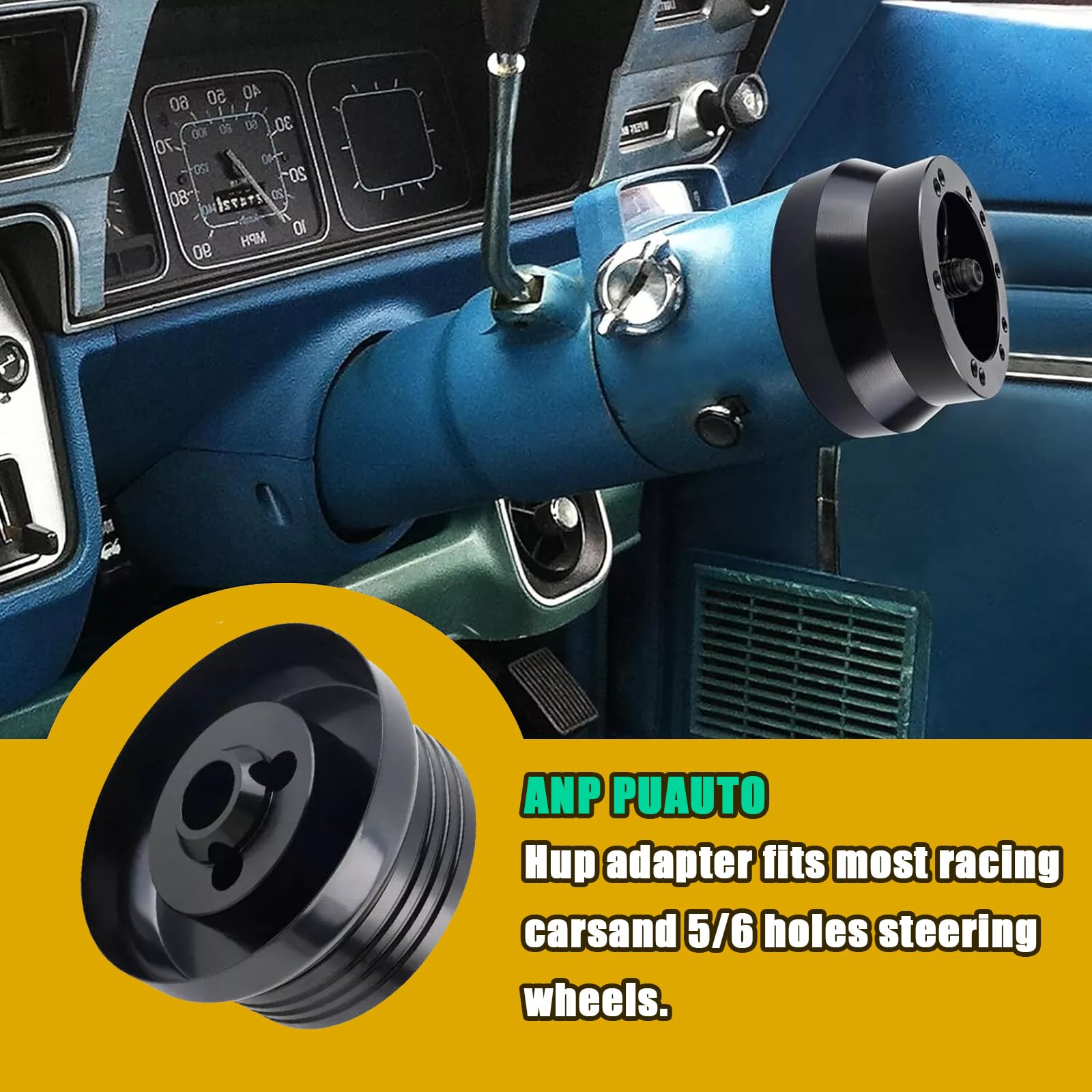 Adaptador De Buje Pulido Para Volante De Coche, Accorio De Acero
