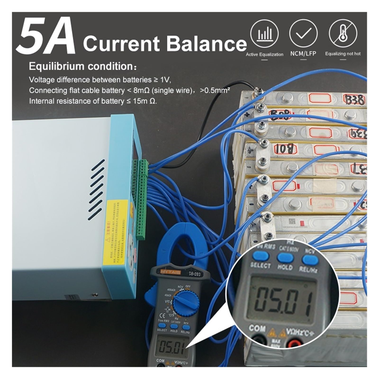 Tester Batteria, 5624 2S-24S Li Lithium Battery Pack Capacity Repair 5A Current Battery Voltage Balancer