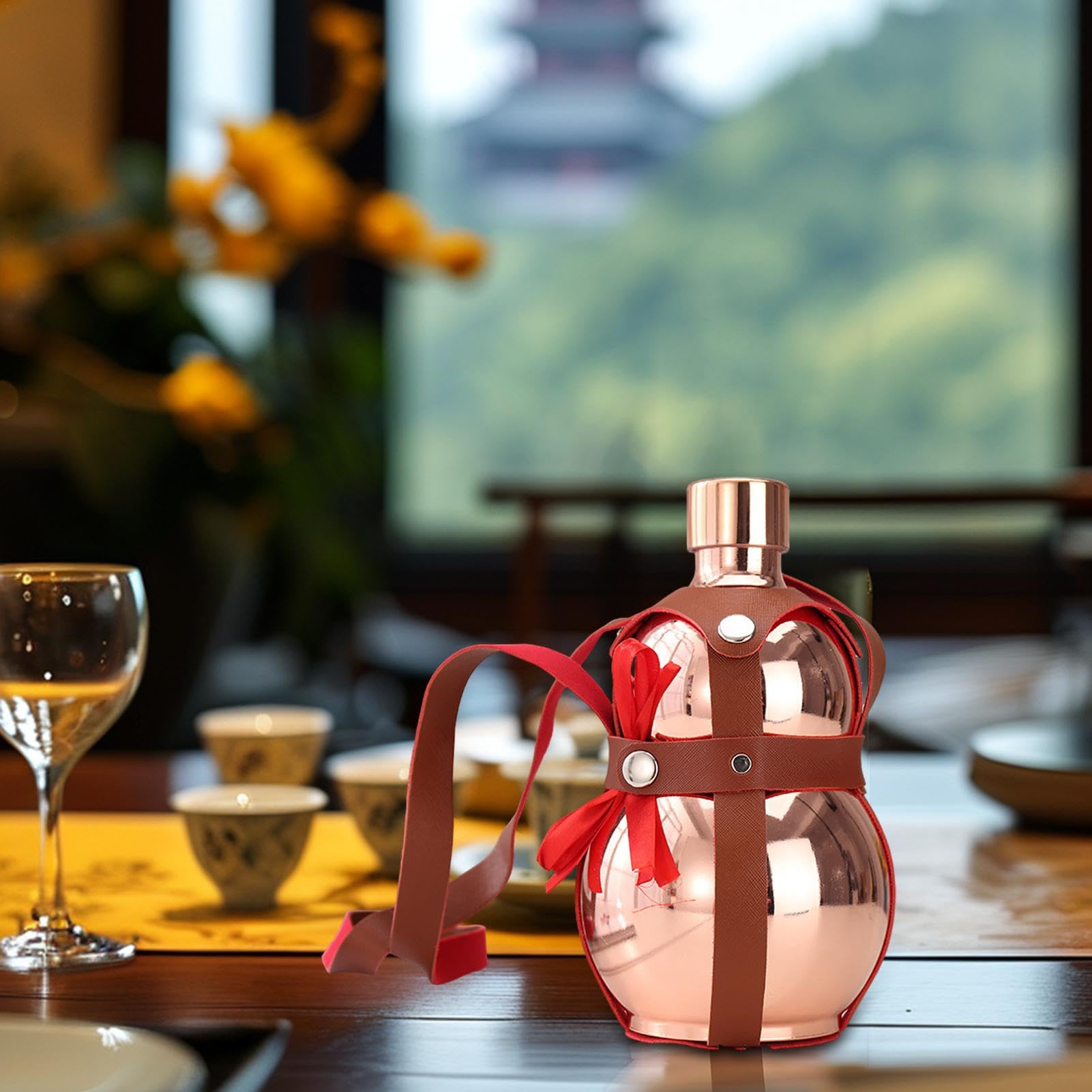 Gourd Bottle - Sports Water Bottle Kettle,Stainless Steel Water Bottle Kettle, Sports Water Bottle for Camping Cycling, Travel Drinking Bottle