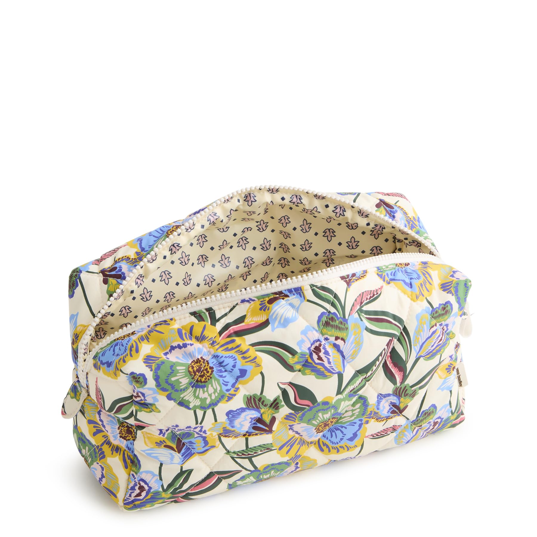 Vera Bradley Federleichte große Kosmetiktasche für Damen – Make-up-Organizer & Reise-Kulturbeutel, Gardenia Garden, One Size, Federleichte große Kosmetiktasche