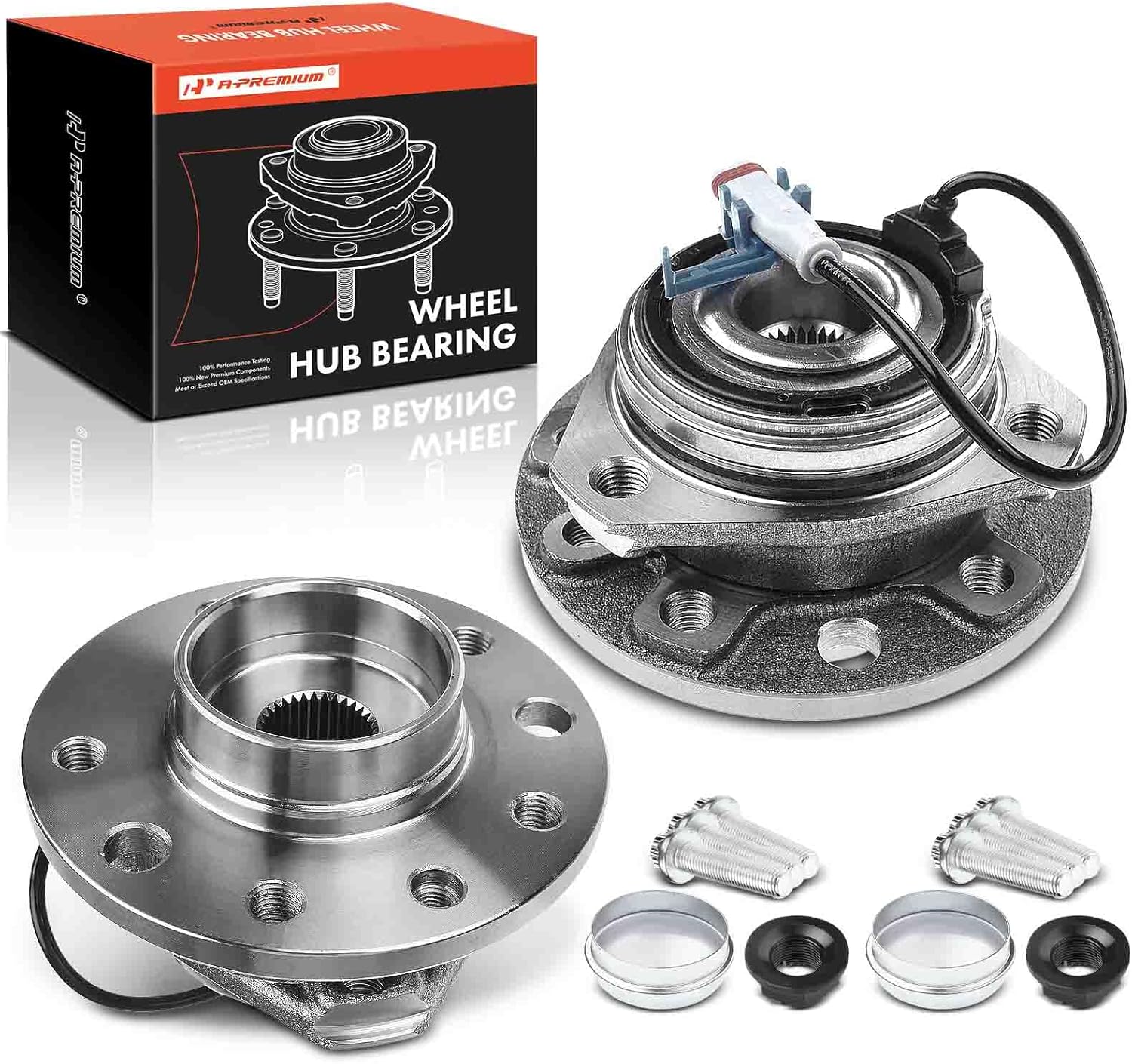 A-Premium 2 x Front Wheel Bearing and Hub Assembly with ABS Compatible with Saturn Astra 2008-2009