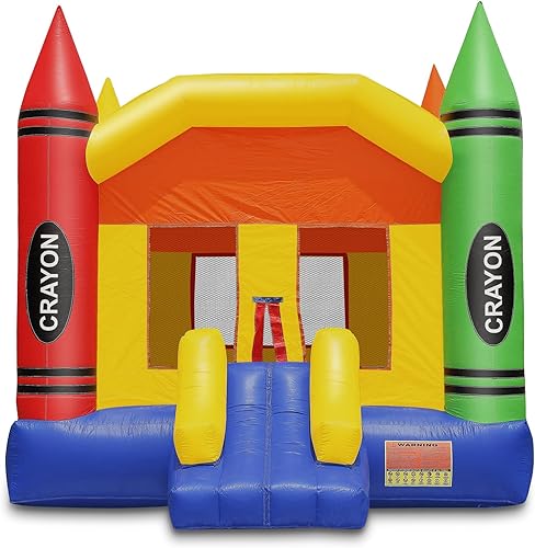 Miniatura 2 de Cloud 9 Castillo de crayón de grado comercial con techo integrado y escotilla de escape de emergencia para mayor seguridad, 100% PVC, 17 x 13 pies,