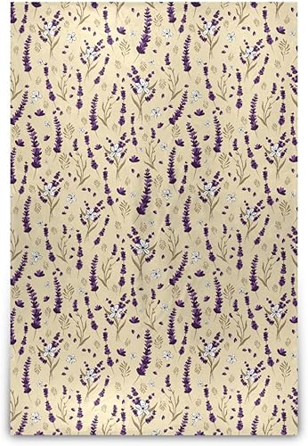 Repeat Pattern Designed Purple Lavender Ultra-Soft Blankets & Throws, Ultra-Soft All Season Use Fluffy Blanket Adults Kids Office Camping Living