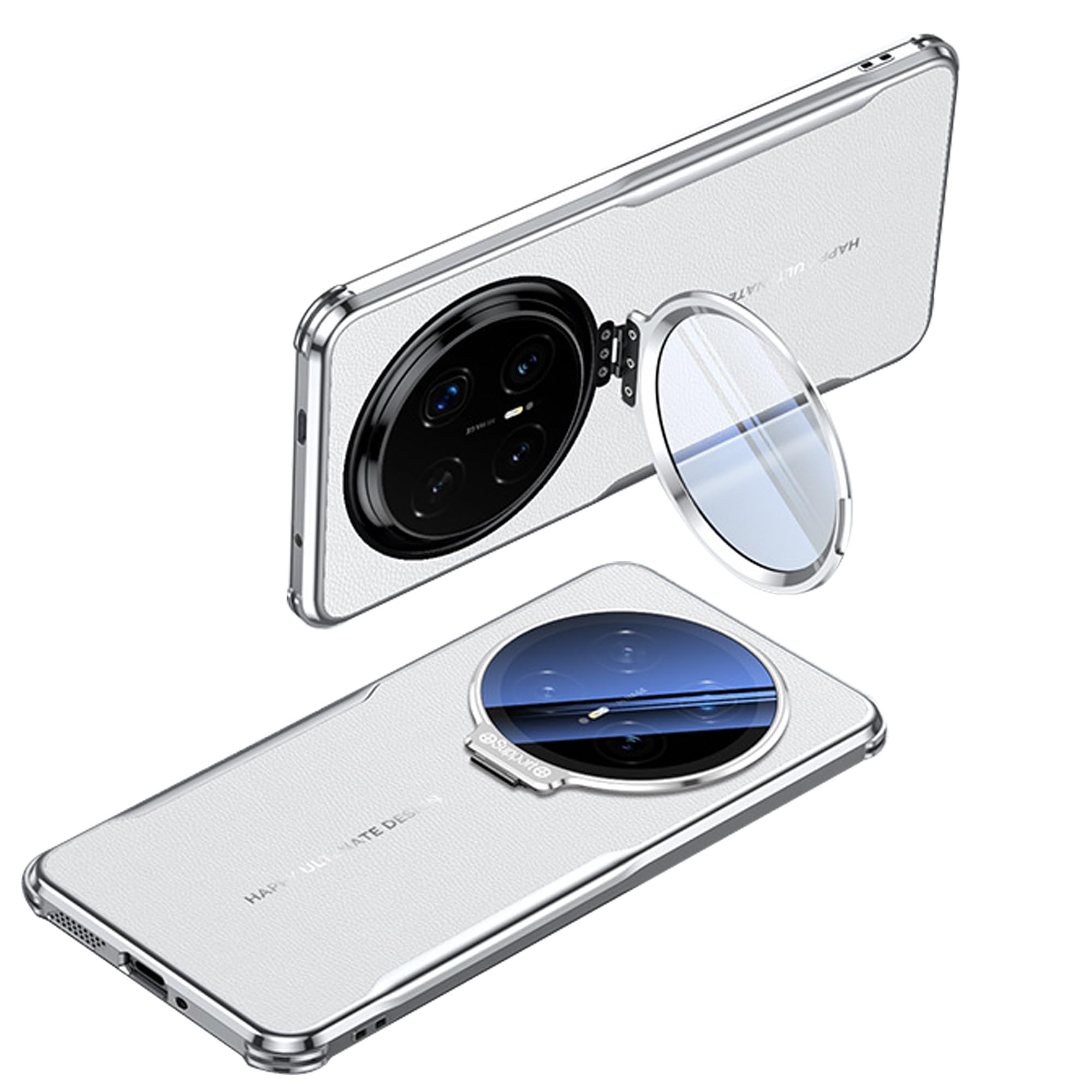 zZjoOoj Hülle für Honor Magic 8 Pro mit stoßfesten Ecken,Honor Magic 8 Pro Stand-Handyhülle mit Objektivschutz,Weiche TPU Handyhülle Kratzfest Case Cover,Weiß