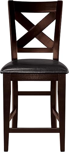 Miniatura 6 de Juego de comedor de altura de mostrador de estilo casual 5 piezas mesa de altura de mostrador y 4 sillas de altura de mostrador muebles de madera