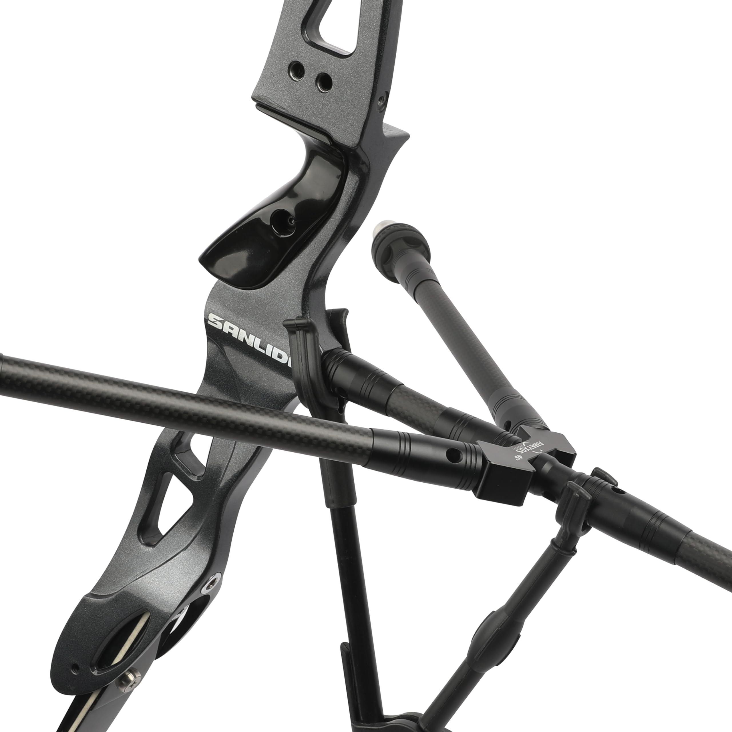 AMEYXGS Ensemble de stabilisateurs d'arc de tir à l'arc 10/12/25/30/71/76,2 cm, barre d'équilibre en carbone 3K avec stabilisateur en caoutchouc et poids pour arc recourbé et arc composé