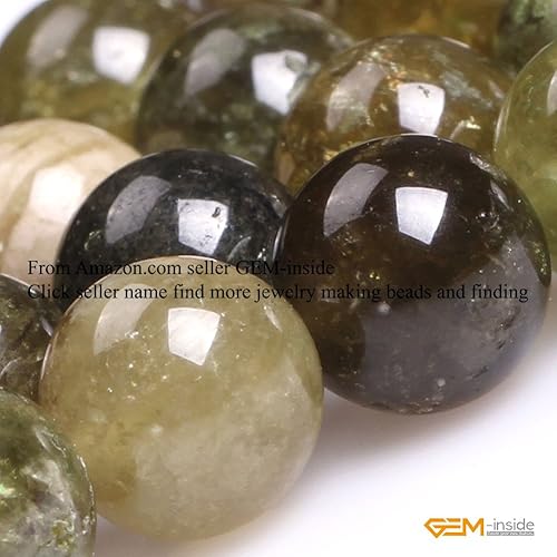 Miniatura 4 de Gem-Inside - Perlas sueltas naturales de Tsavorita de 0.394 in, hechas a mano para mujeres