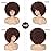 JSDshine 70s Afro Kinky Curly Wig For Women, Brown, Synthetic Fibers, Soft, Bouncy, Natural Looking, With Bangs