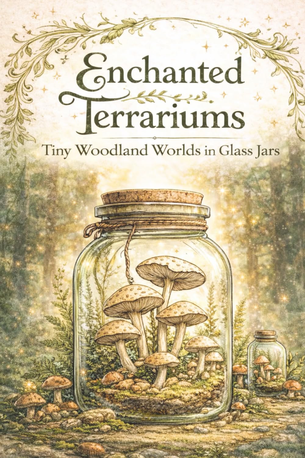 Enchanted Terrariums: Tiny Woodland Worlds in Glass Jars: 70 Coloring Pages of Mushroom-Filled Terrariums for Teens & Adults | Relaxing Coloring Book ... Book of Tiny Mushroom-Filled Jars | 6x9 Size