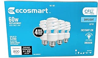 EcoSmart 14-Watt Daylight Compact Flourescent (CFL) Light Bulbs, Pack of 8 - coolthings.us