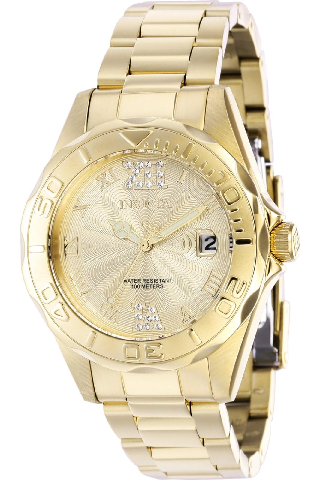 Pro Diver Lady 38mm Stainless Steel Gold Gold dial PC32A Quartz