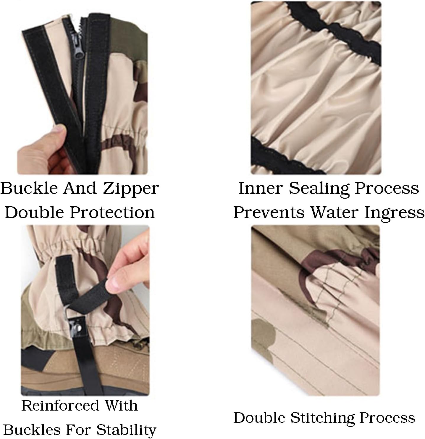 Leg Gaiters,Lightweight Adjustable Gaiters,Convenient Shoe Covers,for Hiking Boots,Lightweight(Color4)