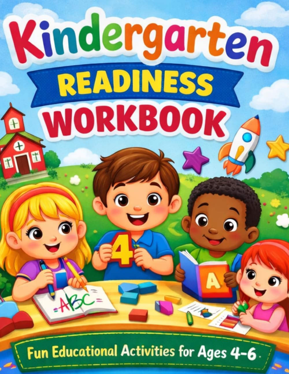 Kindergarten Readiness Workbook: Learn Letters, Numbers, Shapes, Colors, Tracing, and Early Skills for Ages 4–6