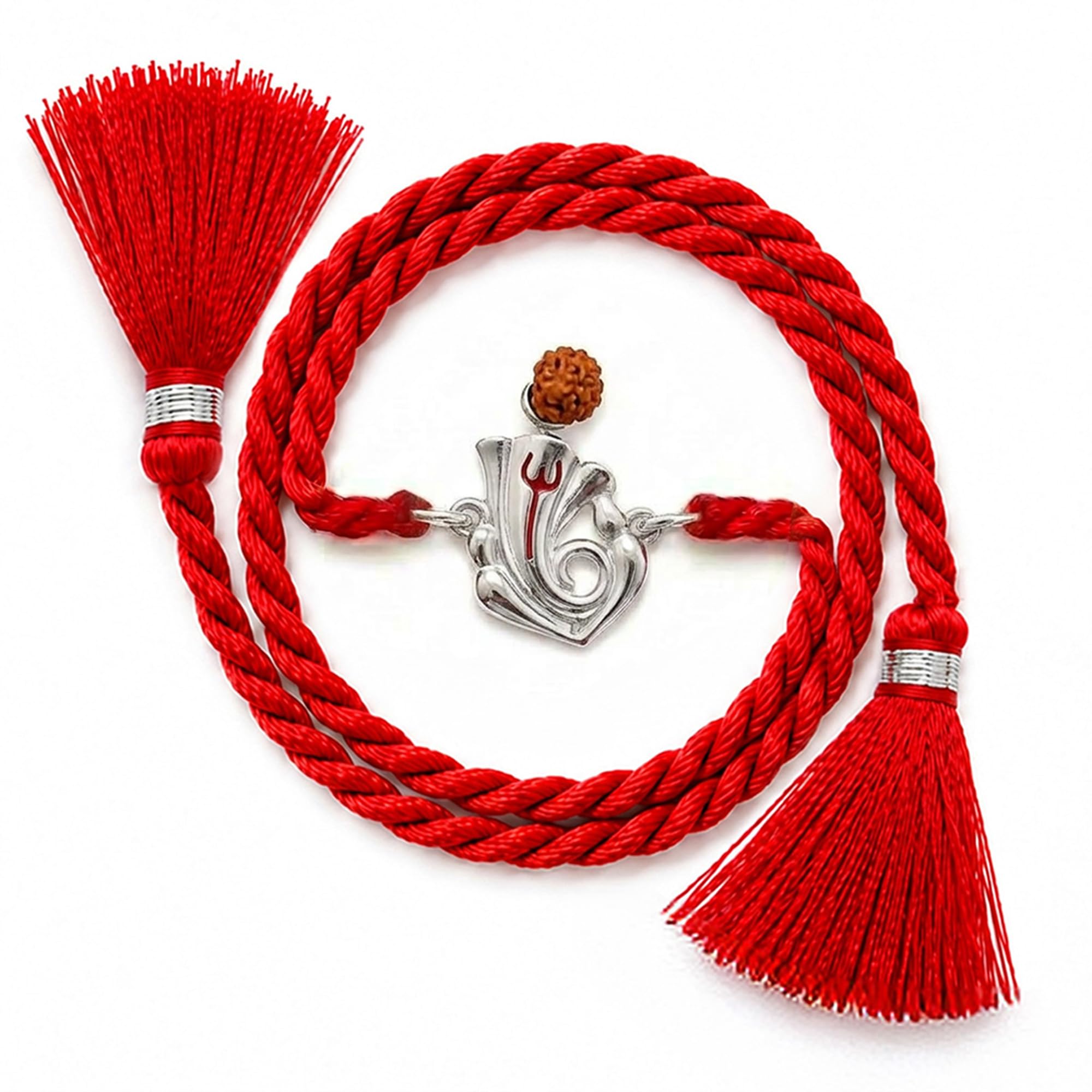 zavya 925 Sterling Silver Designer | Shri Ganesh Rhodium Plated Rakhi for Men-picture-17
