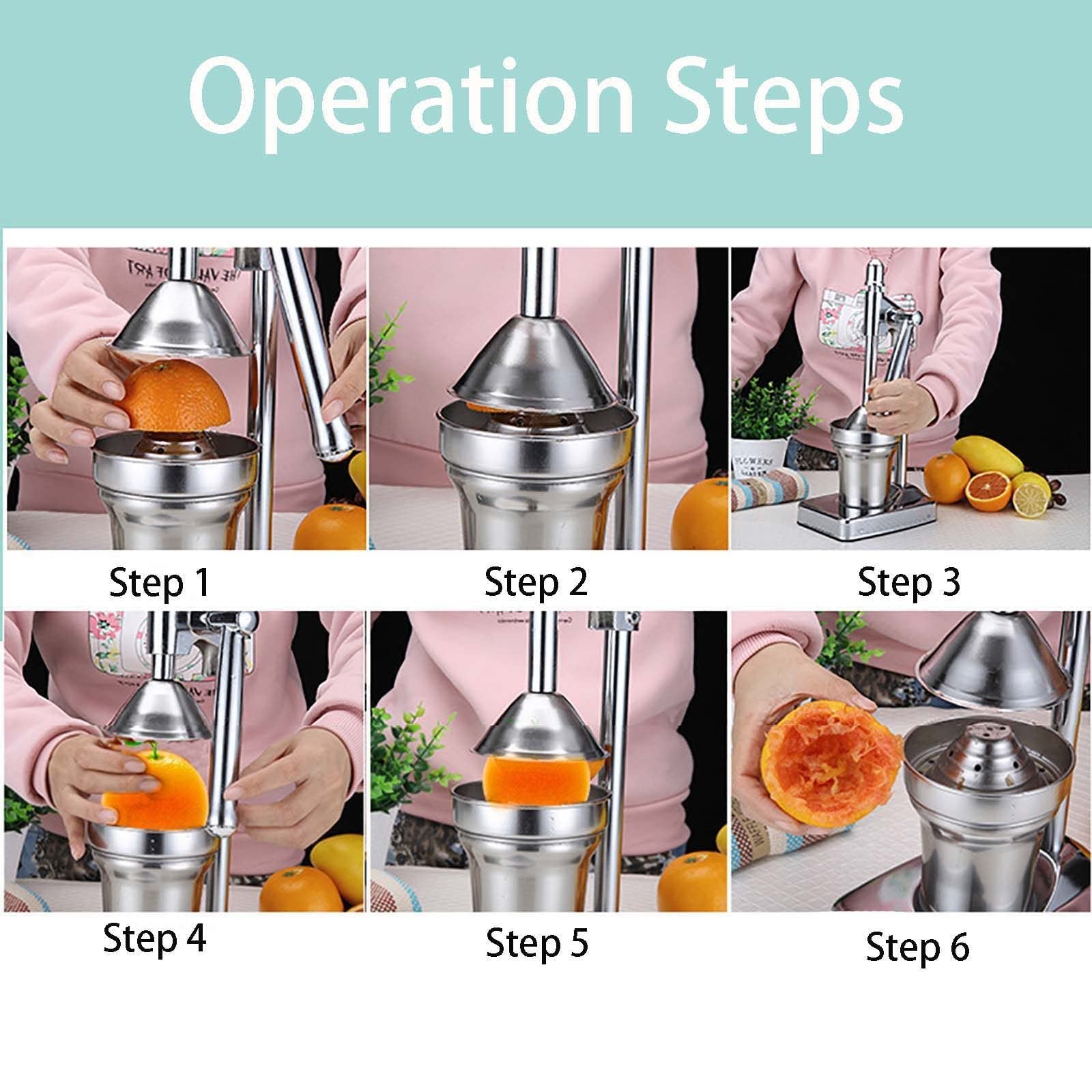 Spremiagrumi per Uso Domestico Spremiagrumi Manuale in Acciaio Inossidabile Spremiagrumi, Spremiagrumi Manuale, Spremiagrumi Professionale per Melograno Limone Lime