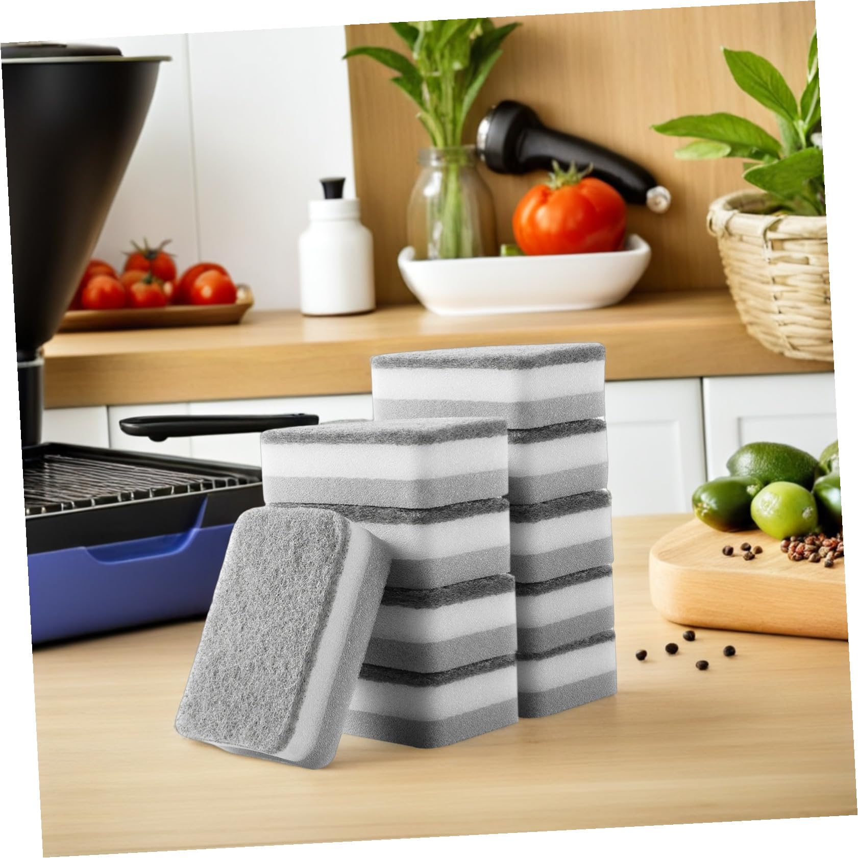 Healvian 10 Sztuk Gąbek Do Szorowania Naczyń Gruba Gąbka Do Mycia Naczyń Do Czyszczenia Szarych Naczyń Gąbka Do Szorowania Gąbki Kuchenne Do Mycia Naczyń
