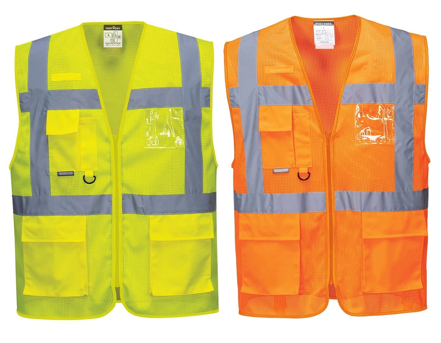Portwest Gilet Band &amp; Brace Meshair - Arancione L/XL - Gilet Sicurezza Riflettente