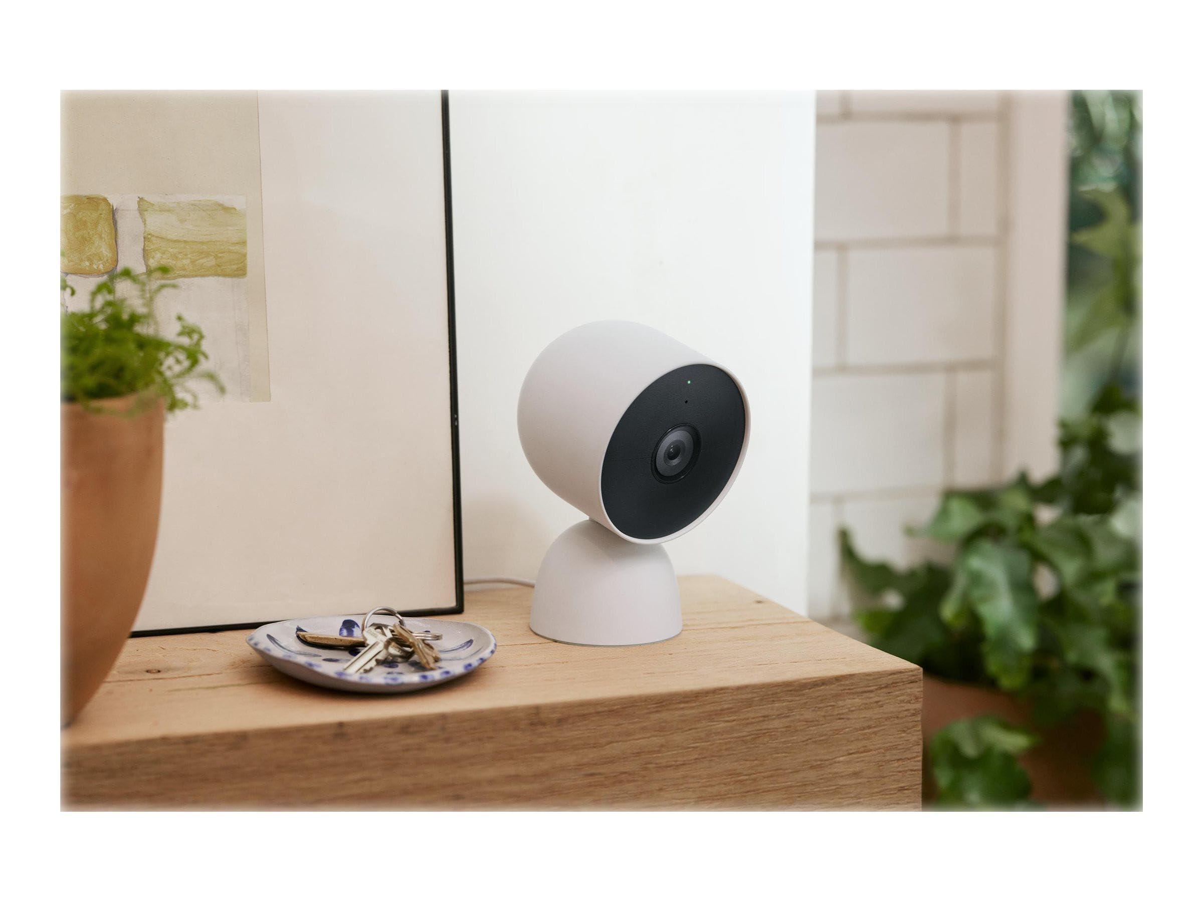 Google Nest Cam Caméra de Surveillance Intelligente pour l'intérieur et l'extérieur Blanc 1 pièce (1 pièce)