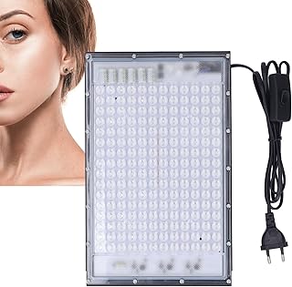 Luz de Bronceado, Lámpara de Bronceado para Uso Doméstico, 460nm 192 LED Lámpara Azul Completa Dispositivo de Lámpara Autobronceadora para Cara y Cuerpo con Kit Colgante