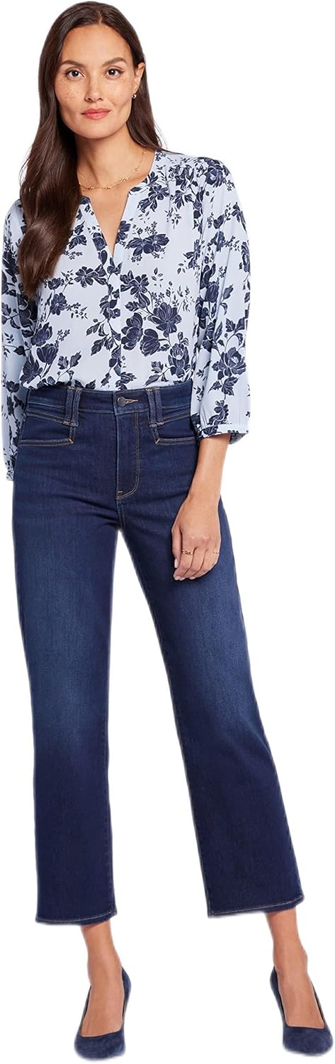 NYDJ Women's Bailey Relaxed Str ANK Sq Pkts