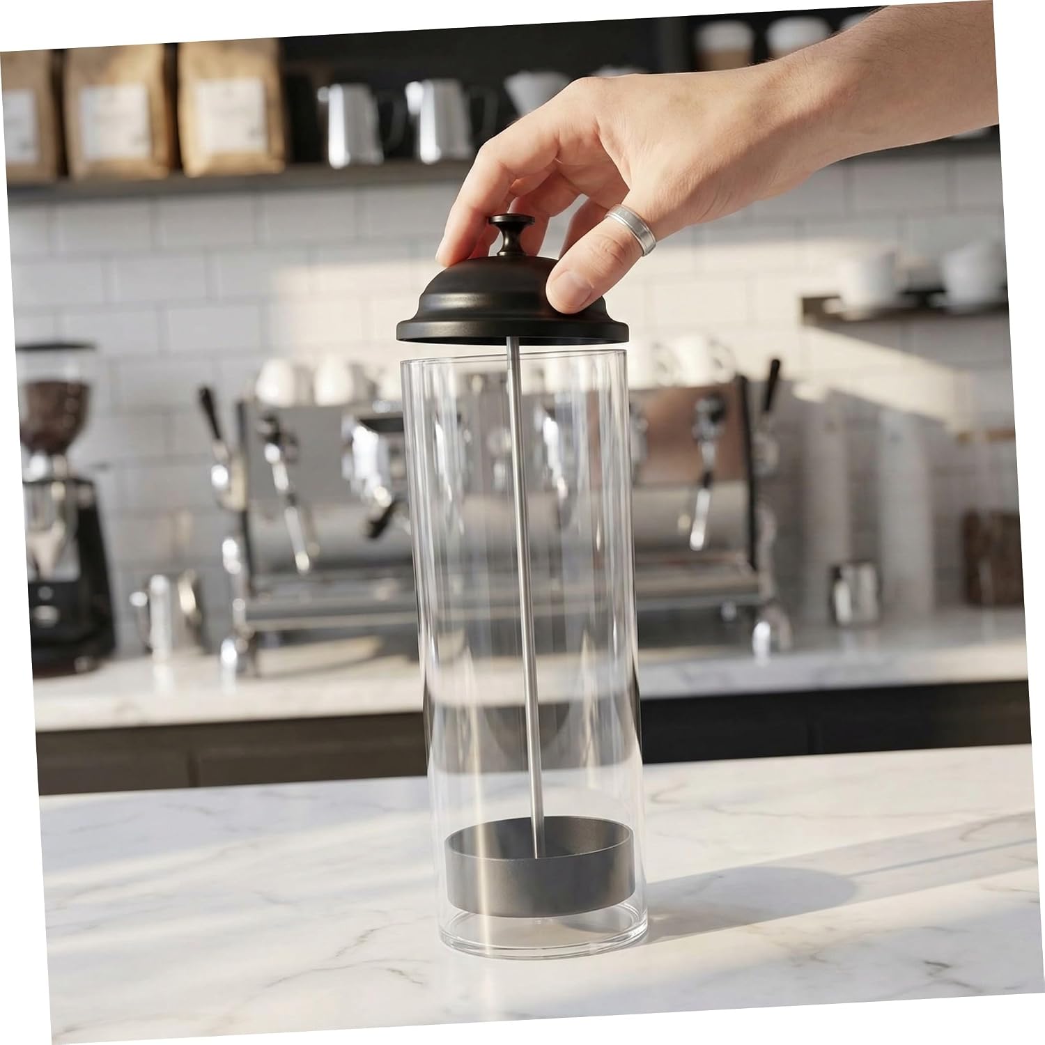 2pcs Plastic Straw Dispenser Holder with Lid for Countertop