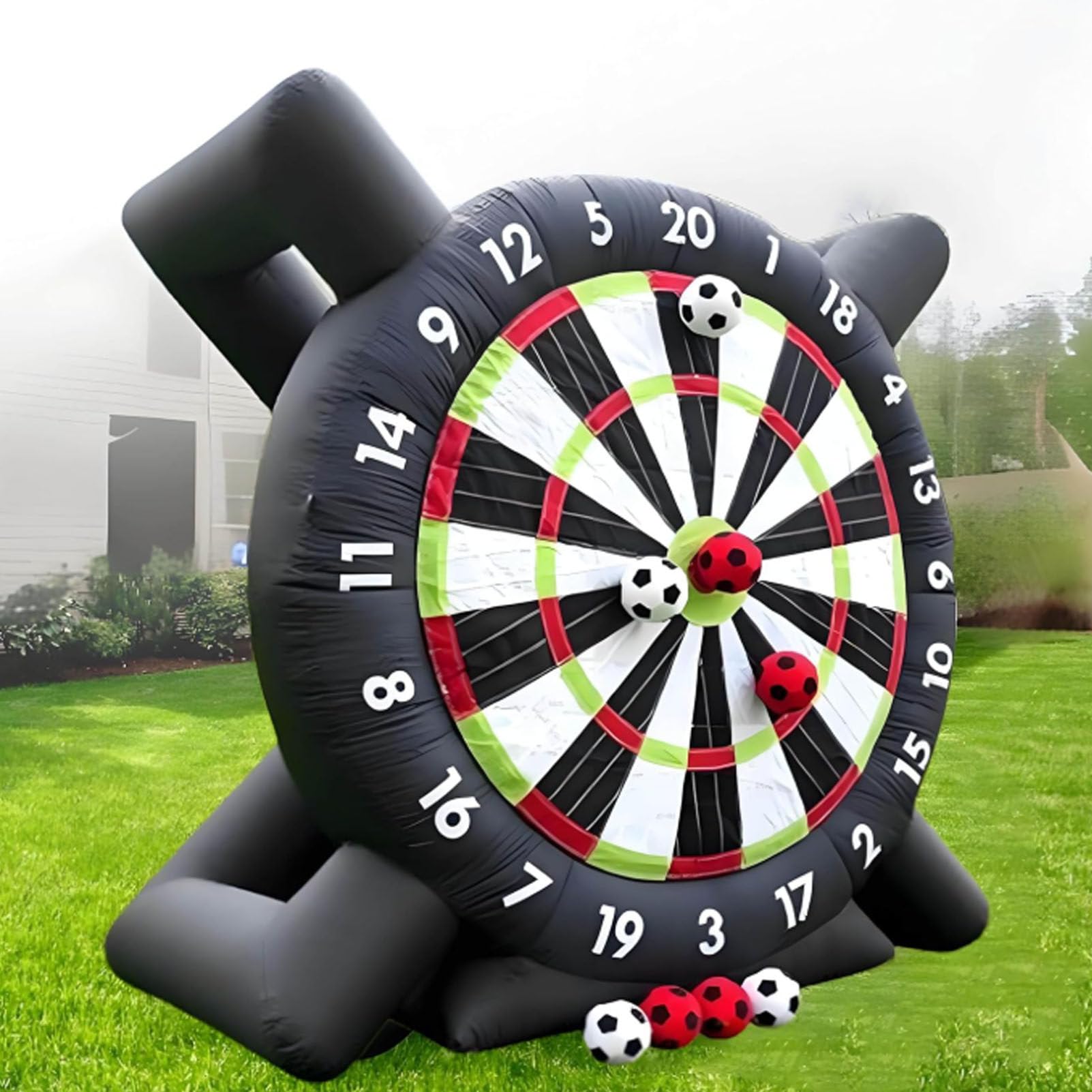 Cashwise Inflatable Outdoor Soccer Dart Board Backyard Games, Giant Portable Football Kick Dart Board with 8 Pcs Soccer Balls & Blower, for Kick Dartboard Sport Game B-3M/10FT
