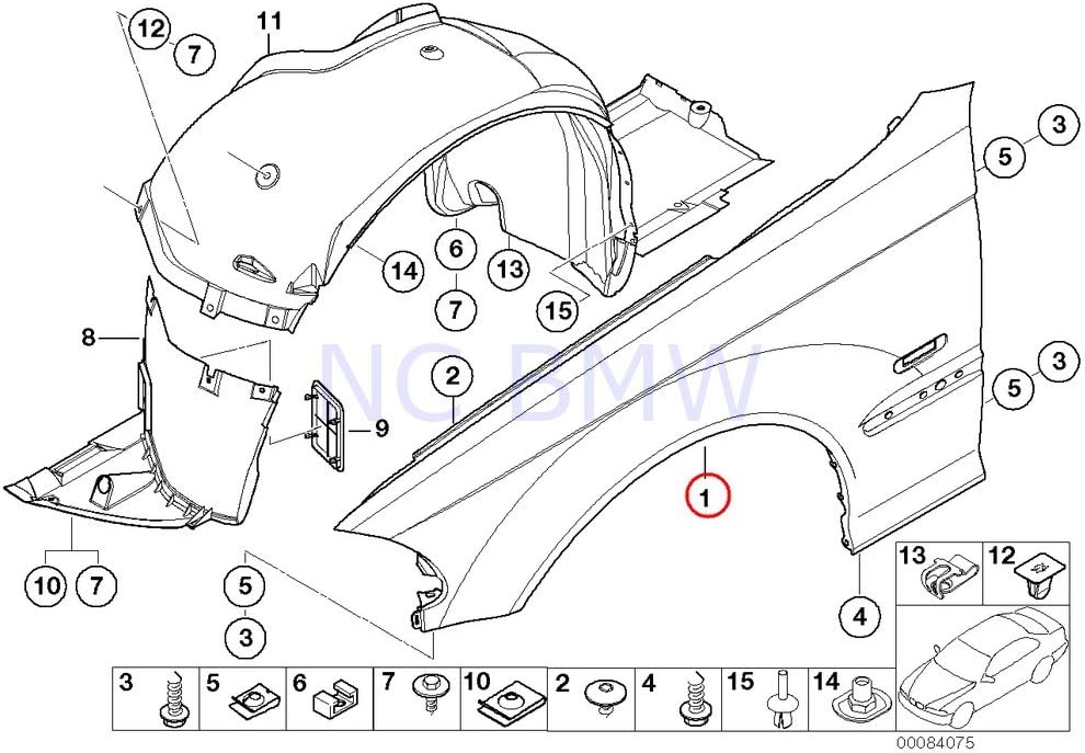 BMW Genuine Front Left Side Panel Automotive