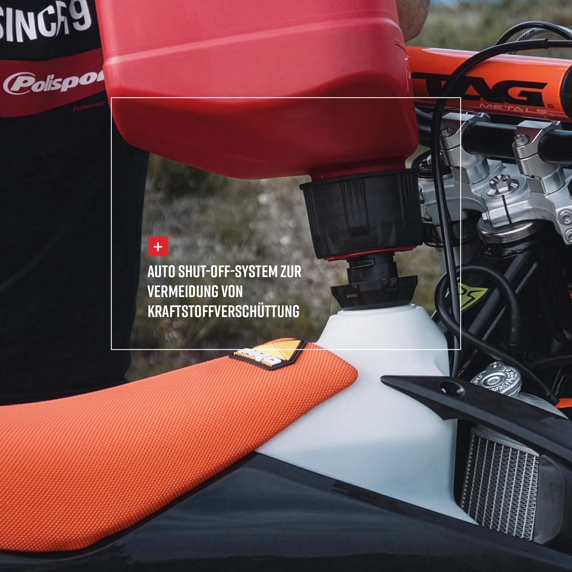 Polisport ProOctane - Treibstoffkanister 20L mit Schnelltanksystem, rot