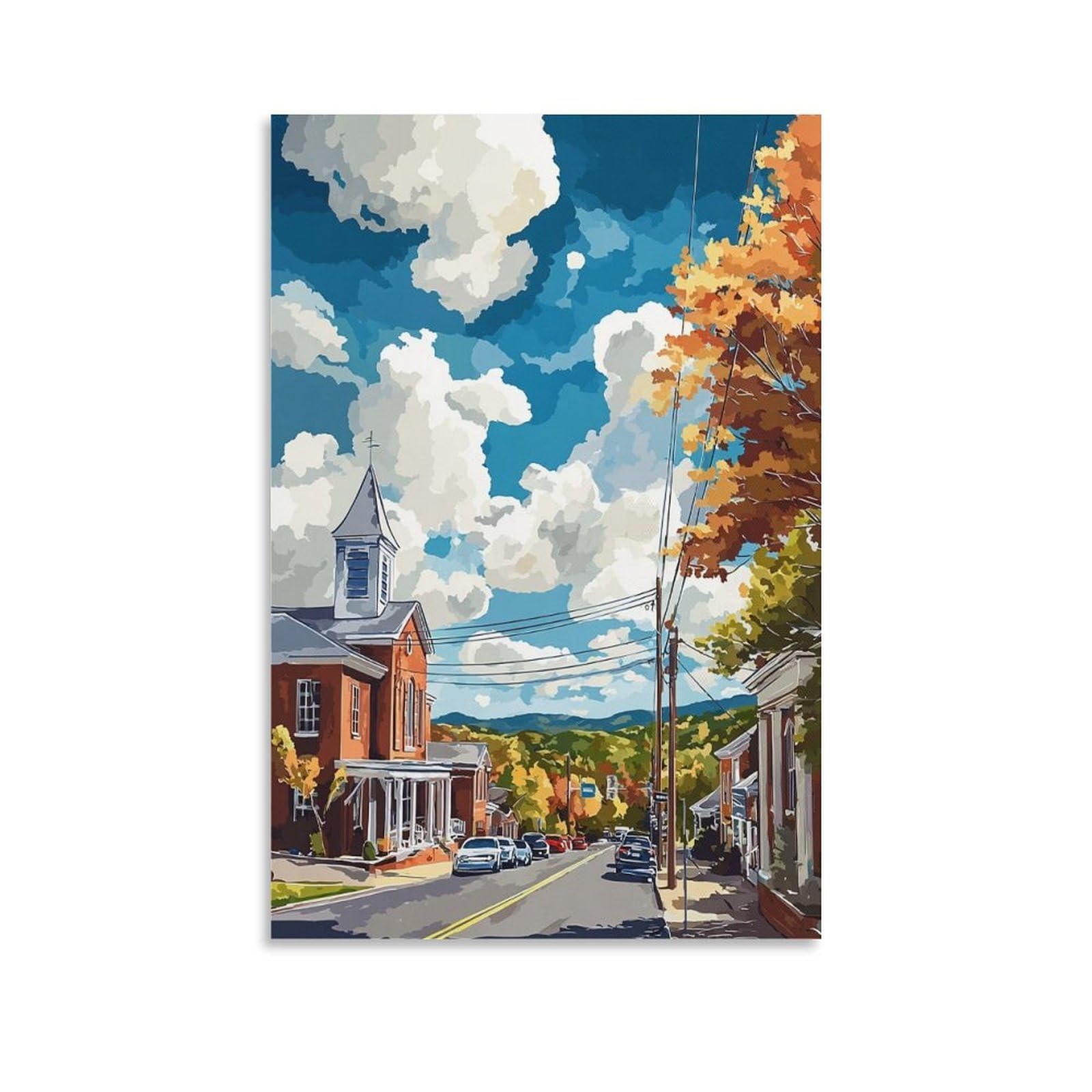 ZBBGGOZ Bloomsburg Poster 08x12inch(20x30cm) Vintage Watercolor Canvas Art