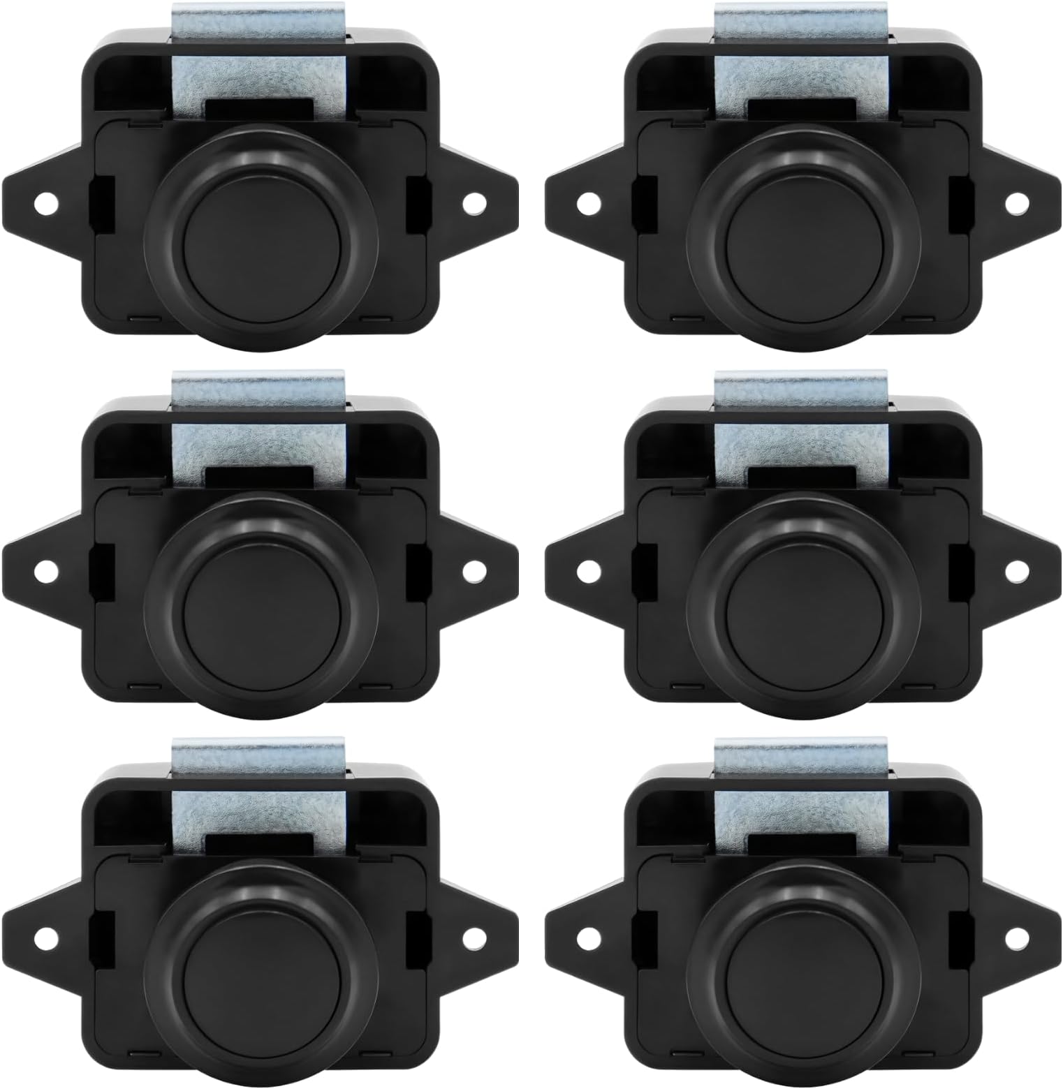 OCGIG 10 PCS Push Button Latch Cabinet Door Catch Keyless Cupboard Locks Zinc Alloy&ABS For RV Yachts Motorhome Camper Caravan, Locks - Canada-666834