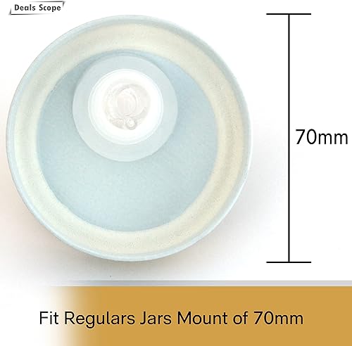 Miniatura 3 de Mason Jar Pour Spouts Tapa TinPlate Mason Jar Tapa Dispensador Tapa de brote Tapa de flujo libre (2 unidades Metal Dorado)