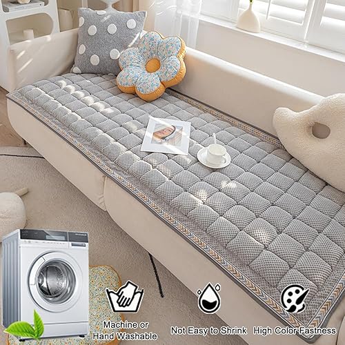 Miniatura 3 de Funda protectora de sofá para perros, funda de sofá lavable para perros, funda antideslizante para sofá y cama para perros (color gris, 27.6 x 59.1