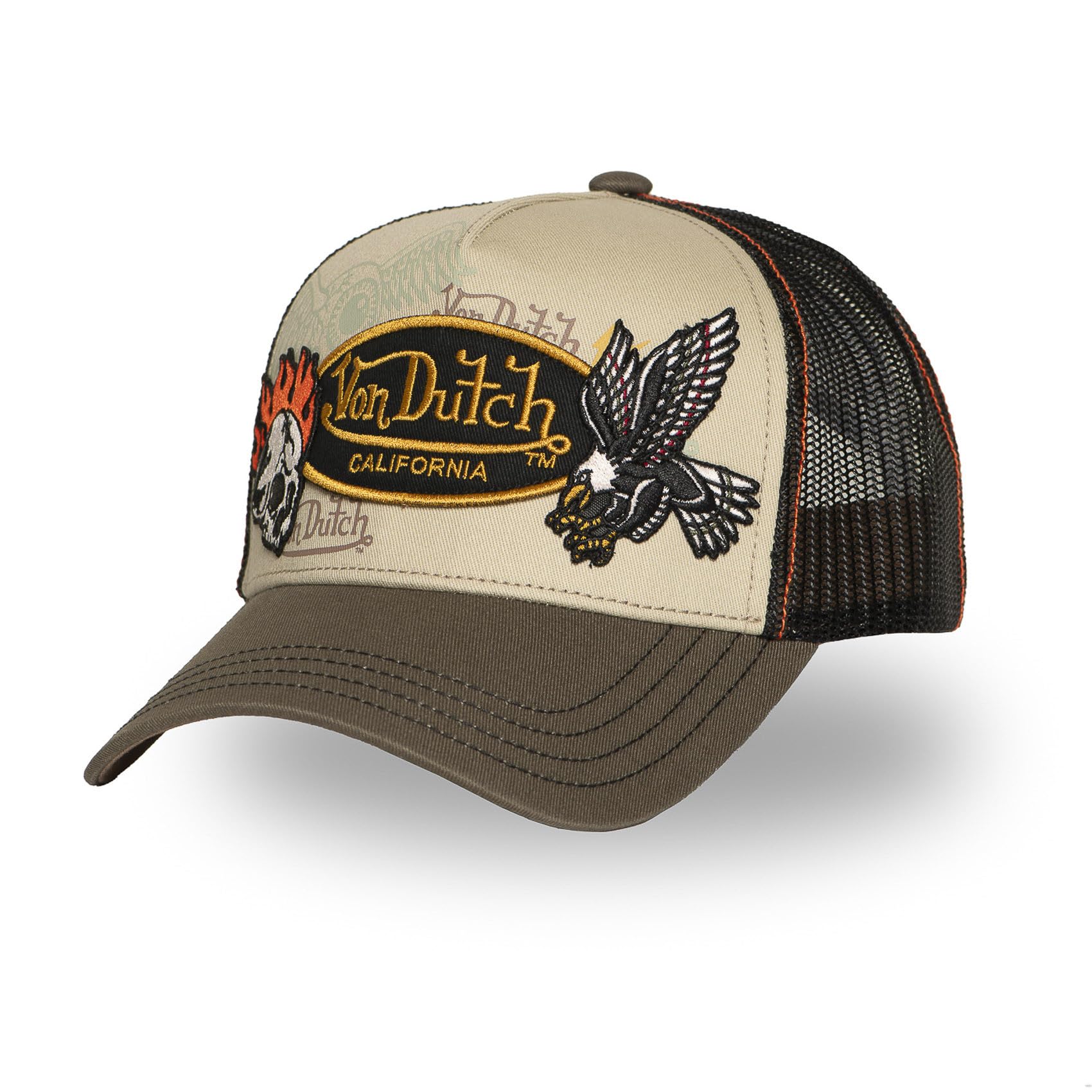 Von Dutch Men's & Women's Adjustable Cap, Trucker Patch Cap, One Size