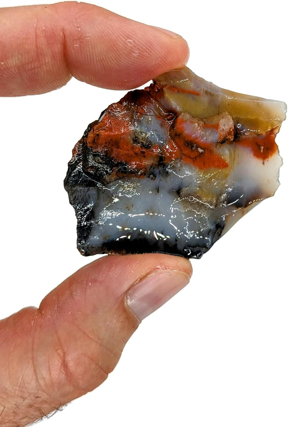 3 lbs Bulk Rough Agate, Jasper, Petrified Wood Stone Mix - 1 to 2 Inch Mixed Sizes. Natural Stones Perfect for Rock Tumbling, Wire Wrapping, Fountain, Decoration, Lapidary or Energy Stones