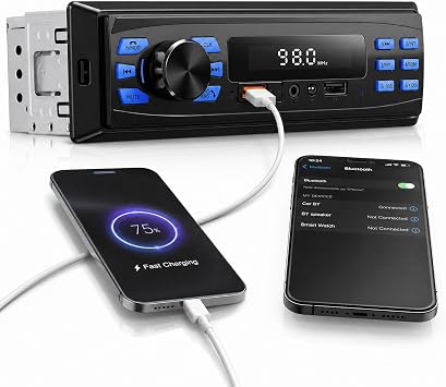 Single Din Car Stereo Marine Radio Bluetooth Multimedia Car Audio Receivers