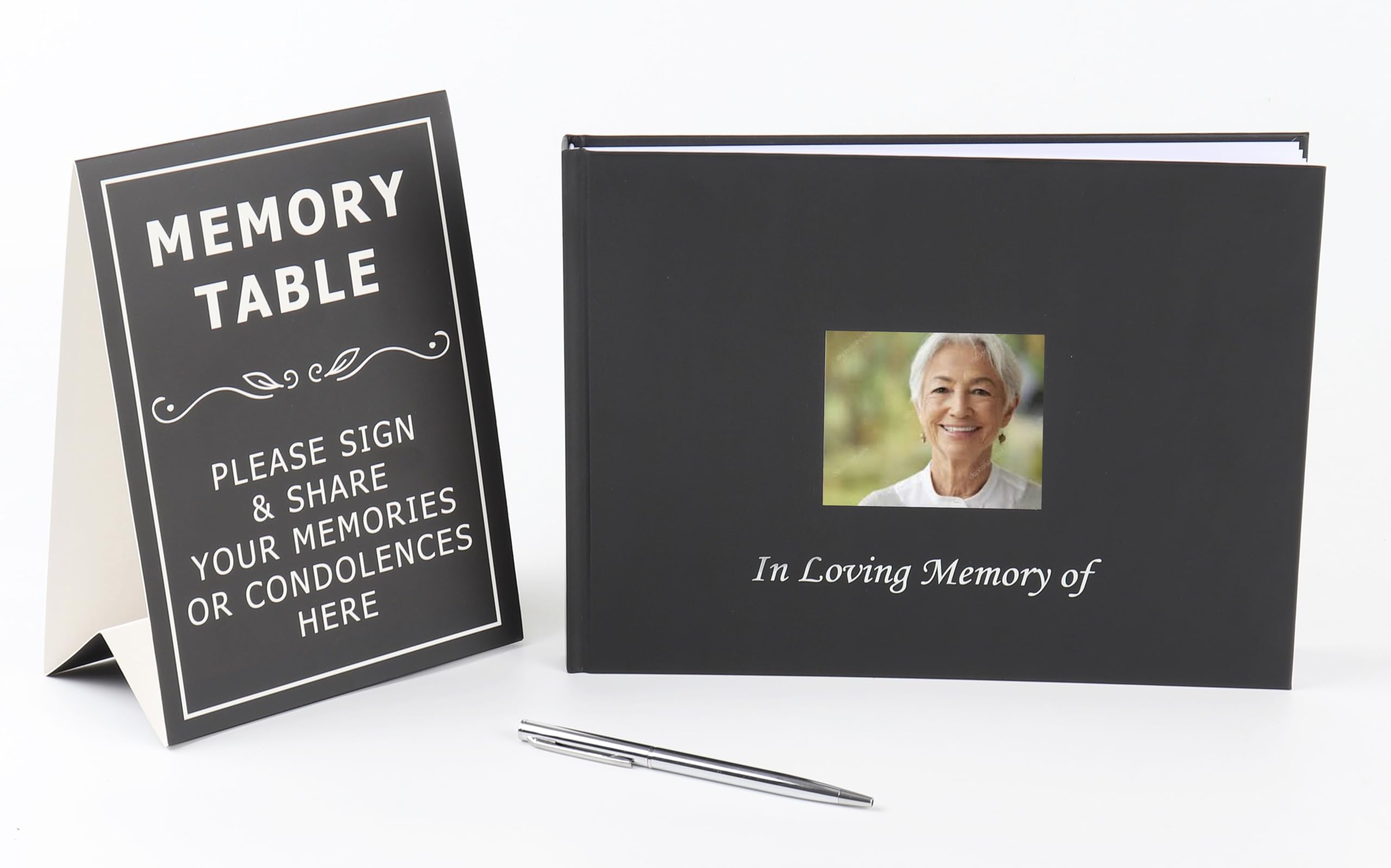Funeral Guest Book Set- Guest Book for Memorial Service - Celebration of Life Guest Book - Funeral Guest Book for Memorial Service - Funeral Sign in Book for Guests - Memorial Service Guest Book