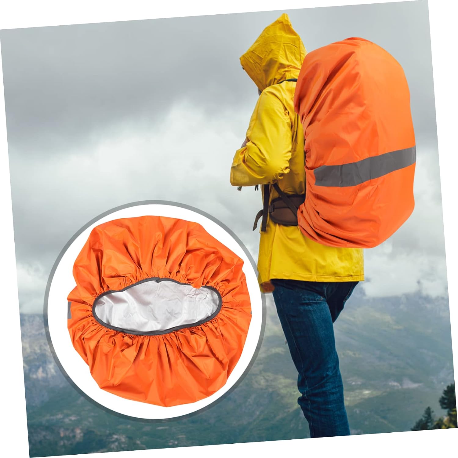 VICASKY t Inner Coated Cover for Back Reflective Rain Cover for Back Back Protector Cover Camping Back Rain