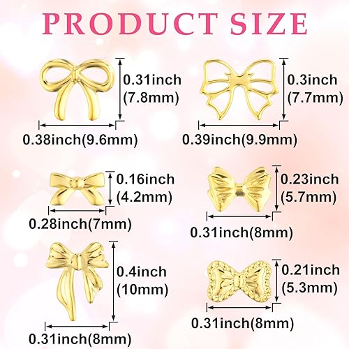 Miniatura 10 de 280 lazos de uñas 3D, lazo blanco y negro, lindo dije de mariposa de resina, perlas acrílicas para uñas, diamantes de imitación, decoración de San