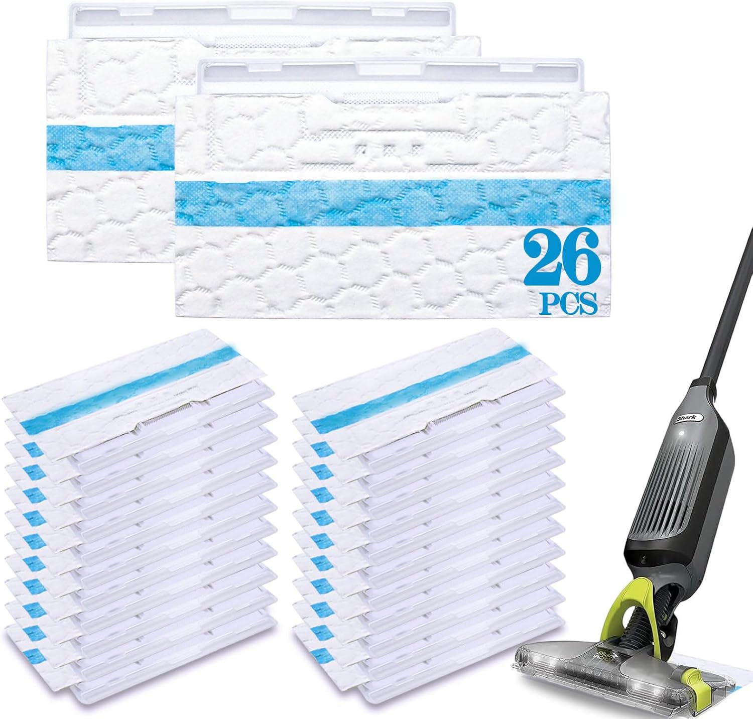 Mocsicka 26 Pcs Shark Vac Mop Pads Replacement for VM252
